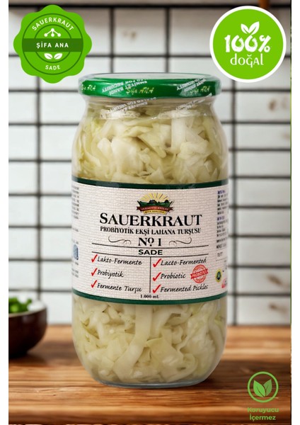 Sauerkraut (Ekşi Lahana Turşusu) No1 Sade (1000CC.)