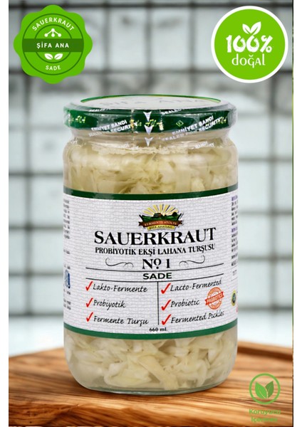 Sauerkraut (Ekşi Lahana Turşusu) No1 Sade (660CC.)