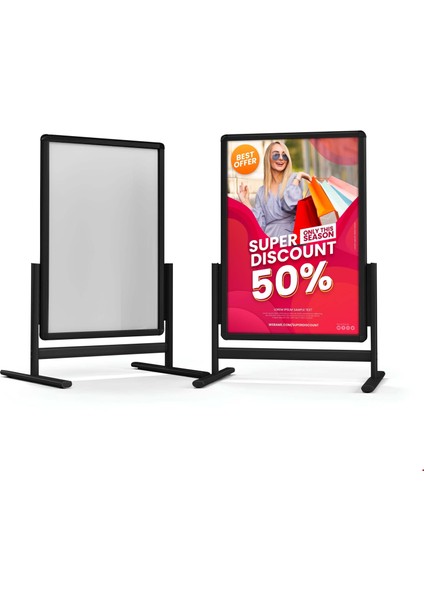 Alüminyum Kaldırım Reklam Poster Maki Pano Siyah fiyatları
