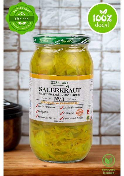 Sauerkraut (Ekşi Lahana Turşusu) No3 Zerdeçallı (1000CC.)