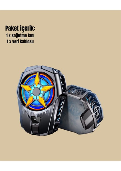 Mobil Cihaz Soğutma Radyatörü - Metal+Abs, Type-C Kablolu fırsatları