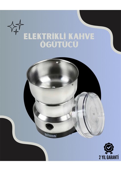 Paslanmaz Çelik Kahve Değirmeni | Düşük Gürültü, Yüksek Devir, Fındık ve Tahıl Için Uygun
