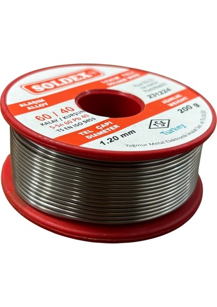 Lehim Teli 200GR 60 Kalay 40 Kurşun 1.20MM