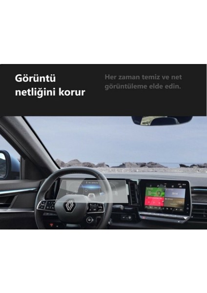 Renault Austral Multimedya 9 Inç ve 12.3 Inç Dijital Gösterge Ekran Koruyucusu 2'li Set fiyatları