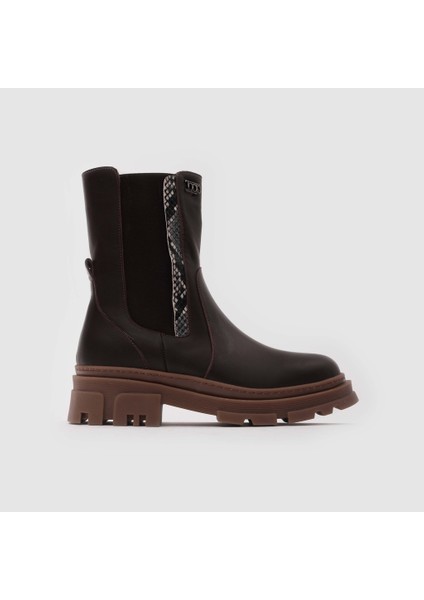 Kadın Chelsea Bot [060178], Kahve Deri - Kahve Leopar, 40