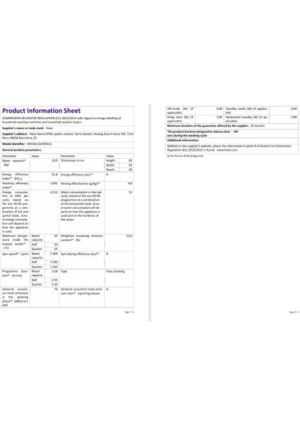 HW100-B14959N1TR 10 kg Wi-Fi Bağlantılı 1400 Devir Çamaşır Makinesi indirimleri