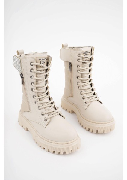 Kız Çocuk Cilt Paraşüt Taş Detaylı Cırtlı Fermuarlı Kaymaz Taban Postal Bot fiyatları