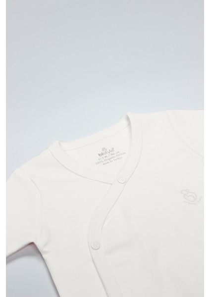 Bistyle Organik Natural Basic Style Kruvaze Uzun Kol Body BS17102 Ekru fiyatları