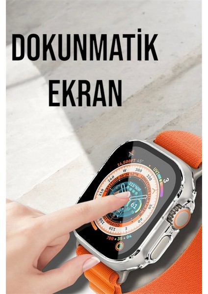 Bluetooth Bağlantılı 49MM Dokunmatik Akıllı Saat Sağlık ve Spor Takip Özellikli
