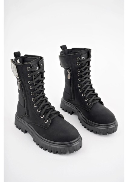 Kız Çocuk Cilt Paraşüt Taş Detaylı Cırtlı Fermuarlı Kaymaz Taban Postal Bot fiyatları