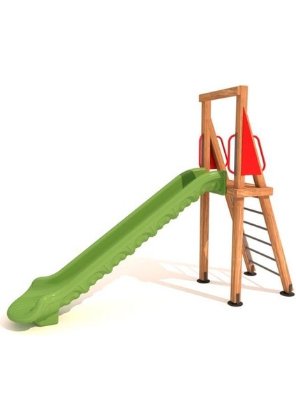 Ahşap Çocuk Oyun Parkı - Tek Kaydıraklı Ekonomik Model H150 fiyatları