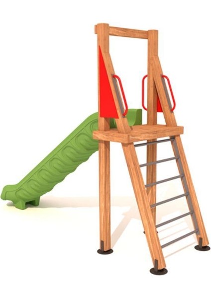 Ahşap Çocuk Oyun Parkı - Tek Kaydıraklı Ekonomik Model H150 modelleri