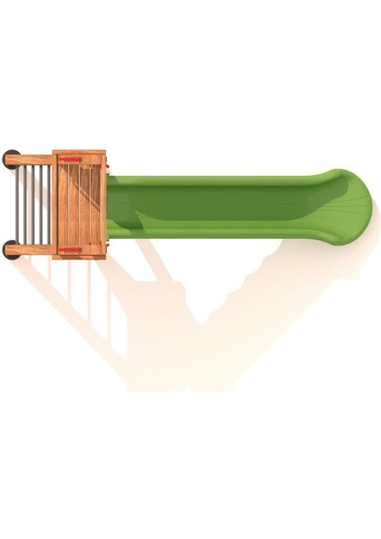 Ahşap Çocuk Oyun Parkı - Tek Kaydıraklı Ekonomik Model H150 fırsatları