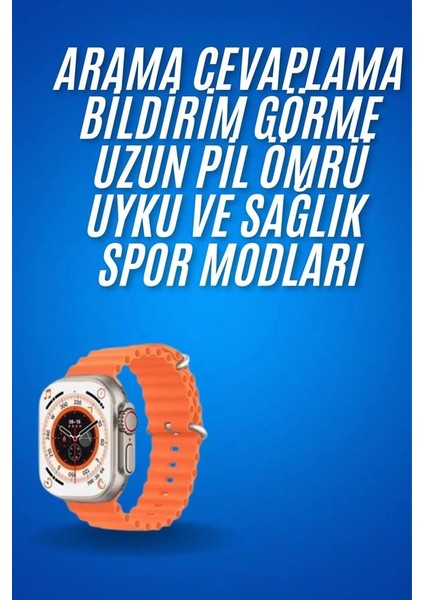 Ultra Akıllı Saat 49 mm Çift Kordonlu Arama Cevaplama Bluetooth Bağlantılı