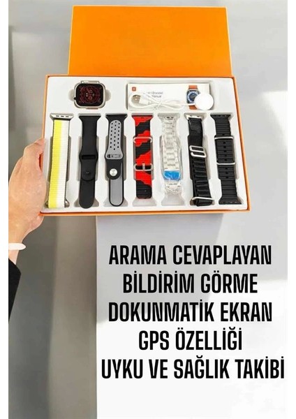 Akıllı Saat 7 Farklı Kordonlu Arama Cevaplayan Bildirim Gps Özelliği fırsatları