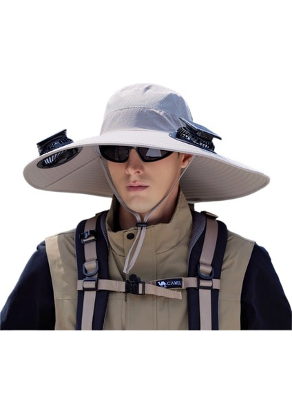 Yaz Aylarında Açık Havada Çok Amaçlı Eğlence Amaçlı Erkek Nefes Alabilen Çabuk Kuruyan Balıkçı Şapkası Için Güneş Fanı Şapkası (Yurt Dışından)