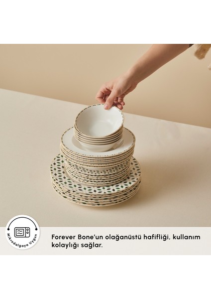 Forever Bone Almond Tropez 24 Parça 6 Kişilik Porselen Yemek Takımı indirimleri