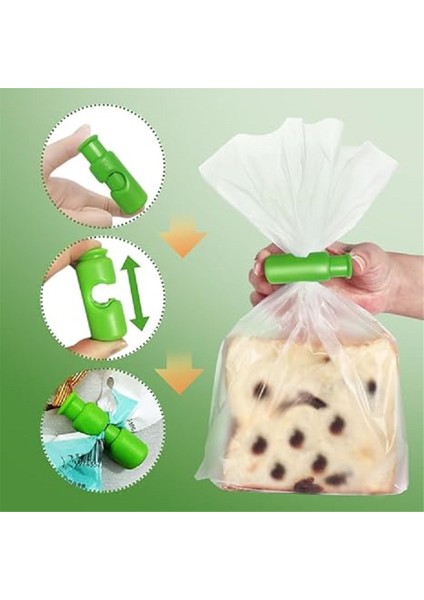 Bagclamp Atıştırmalık Ekmek Klipsli Ekstrüzyon Ekmek Torbası Kelepçe Taşınabilir Pres Atıştırmalık Çanta Klips Plastik Kapalı Çanta Tutucu, C (Yurt Dışından) modelleri