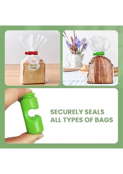 Bagclamp Atıştırmalık Ekmek Klipsli Ekstrüzyon Ekmek Torbası Kelepçe Taşınabilir Pres Atıştırmalık Çanta Klips Plastik Kapalı Çanta Tutucu, C (Yurt Dışından) fırsatları