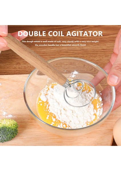 Danimarka Hamuru Çırpma El Mikseri, 2pcs Paslanmaz Çelik Hamur Mikseri Pizza Hamuru Için 2 Hamur Kazıyıcı, Maya Ekmeği, Vb. (Yurt Dışından) fırsatları