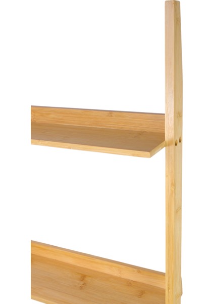 Bambu 5 Raflı Merdiven Kitaplık Banyo Düzenleyici Raf Organizer Saksılık DB-0022