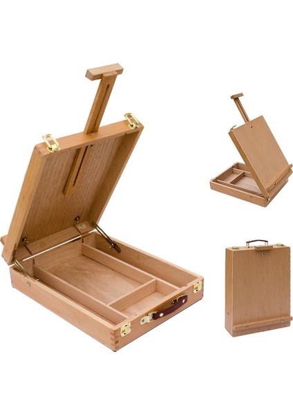 Yuvarlak Köşe Taşınabilir Yağlıboya Kutusu Boyama Standı (Yurt Dışından)