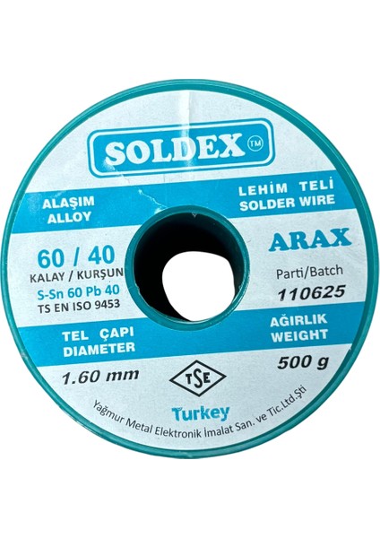 Lehim Teli 500GR 60 Kalay 40 Kurşun 1.60MM fiyatları