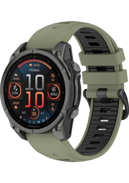 Garmin Fenix 8 Amoled 47MM Için Silikon Saat Kayışı (Yurt Dışından)