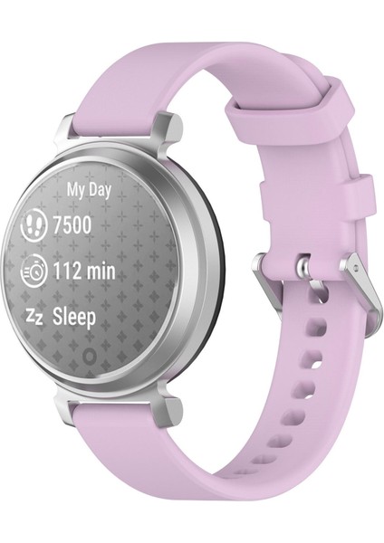 Garmin Lily 2 Için Gümüş Tokalı Silikon Kayış (Yurt Dışından)