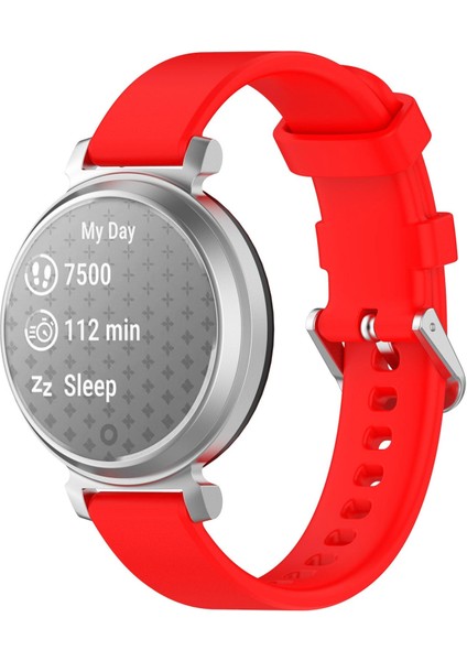 Garmin Lily 2 Için Gümüş Tokalı Silikon Kayış (Yurt Dışından)