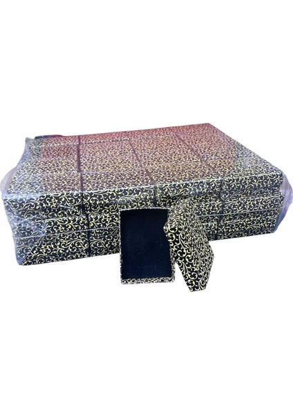 Karton Sünger Siyah Gold Çizgili Renk 8/6 cm 48 Adet Üçlü Set Takı Kutusu fiyatları