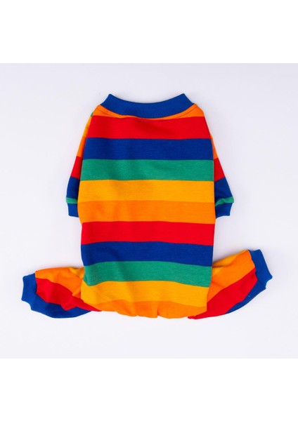 Ruby Gökkuşağı Penye Tulum Kedi Köpek Tulumu Kedi Köpek Kıyafeti Köpek Pijaması fırsatları