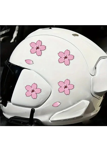 20 Adet Kiraz Çiçeği Sticker Seti – Suya Dayanıklı, Araba & Laptop Dekoru