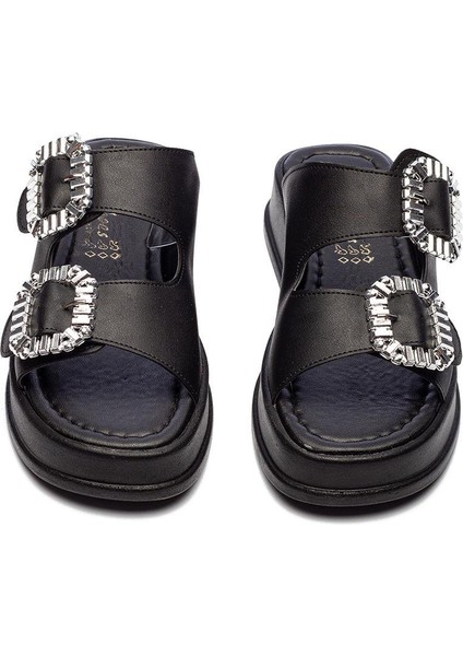 Kadın Çift Bantlı Taş Tokalı Ortopedik Rahat Kalıp fiyatları