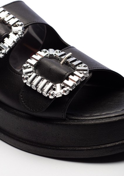 Kadın Çift Bantlı Taş Tokalı Ortopedik Rahat Kalıp modelleri