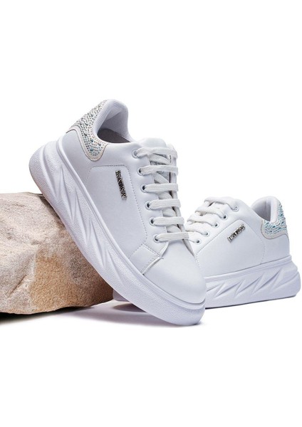 Kadın Günlük Taş Aksesuarlı Ortopedik Kaymaz Kırılmaz Taban Konforlu Ortopedik Sneakers Yürüyüş Spor