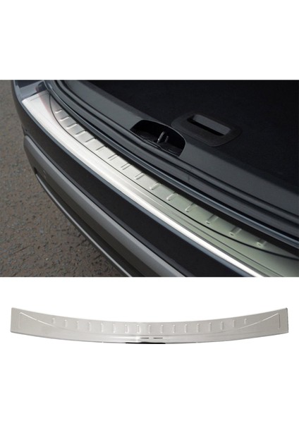 Fiat 500X Uyumlu 2014 ve Üzeri Krom Arka Tampon Üstü Koruma Paslanmaz Çelik