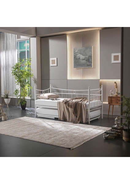 Daily Yavrulu Karyola Daybed Tek-Çift Kişilik Metal Karyola Beyaz modelleri