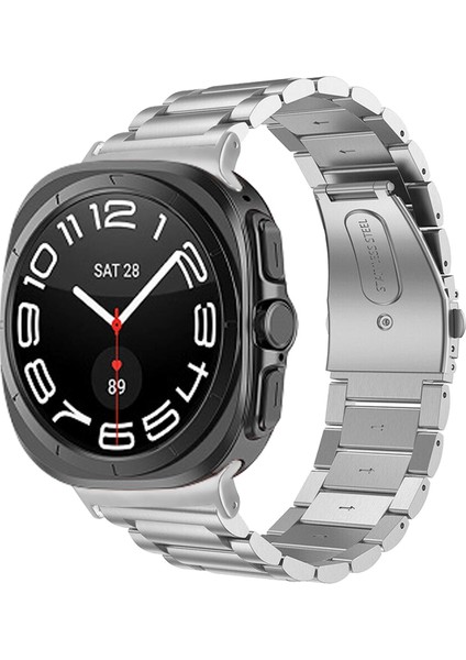 Samsung Galaxy Watch Ultra 47MM / Ultra 2025 Için Metal Kayış (Yurt Dışından)