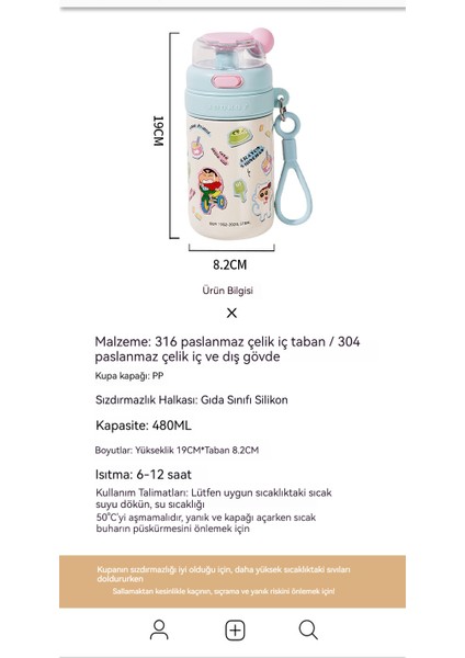 Crayon Shinchan Sevimli Yaratıcı Termos Kupası (Yurt Dışından) fırsatları