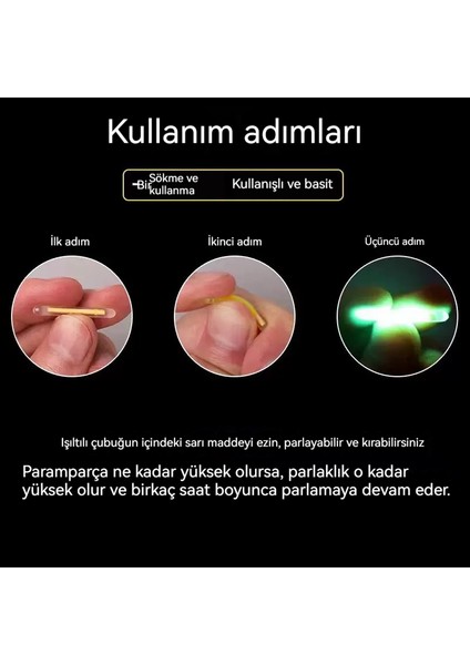 Balık Tutma Işık Çubuğu Gece Balıkçılığı Süper Parlak Yüzer (Yurt Dışından) modelleri