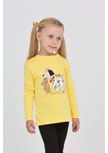 Kız Çocuk Köpekli Ayı Baskılı Sweatshirt fiyatları