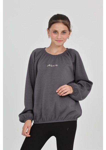 Kız Çocuk Pretty Baskılı Sweatshirt fiyatları