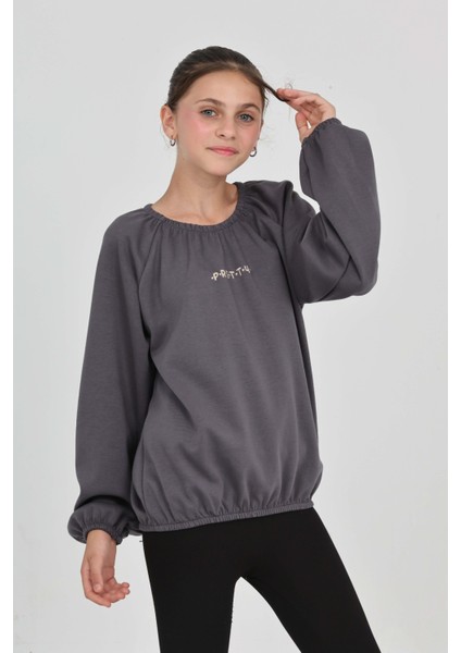 Kız Çocuk Pretty Baskılı Sweatshirt modelleri