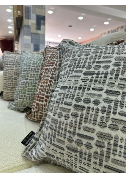 Nivemeshome Elyaf Dolgulu Kırlent 45X45 Lisa 04 Gri