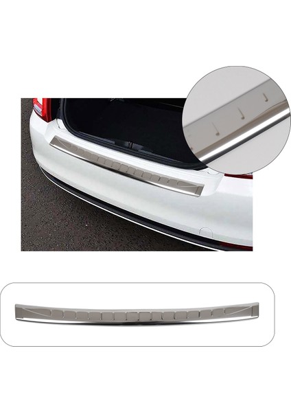 Fiat 500-500C Uyumlu 2007-2015 Krom Arka Tampon Üstü Koruma Paslanmaz Çelik