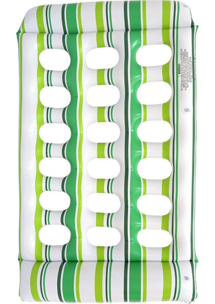 Şişme Su Yüzer Drenaj Üst Şezlong Kalınlaştırılmış Yüzer Yatak Su Partisi Renkli Çizgili Yüzer Sıra (Yurt Dışından)