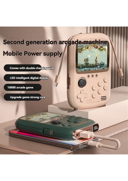 Dy-19 El Oyun Konsolu 10000+OYUN 3.2 Inç Ekran Retro Nostaljik Arcade Taşınabilir Mobil Güç 6000MAH, Yeşil (Yurt Dışından) modelleri