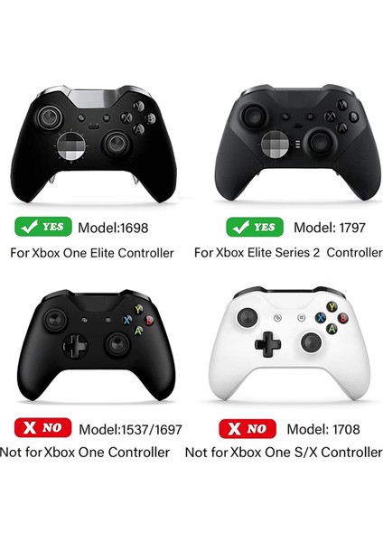 Xbox One Elite Series 2 2pcs D-Pad Oyun Metal Denetleyici Parçaları Değiştirme Denetleyici Bileşen Seti Siyah (Yurt Dışından) modelleri