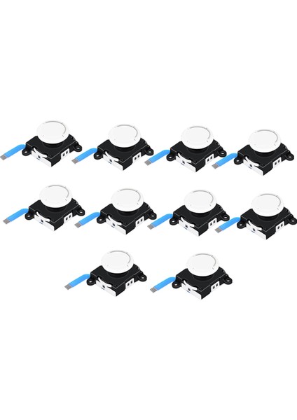 10 Adet 3D Analog Joystick Ns Switch Lite Joycon Kontrol Cihazı Saplı Joystick Switch Lite Oyun Aksesuarları Beyaz (Yurt Dışından)